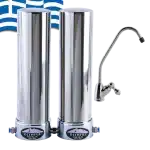 Νέο διπλό φίλτρο νερού OLYMPUS GIGA κάτω πάγκου (Αντιμικροβιακό)